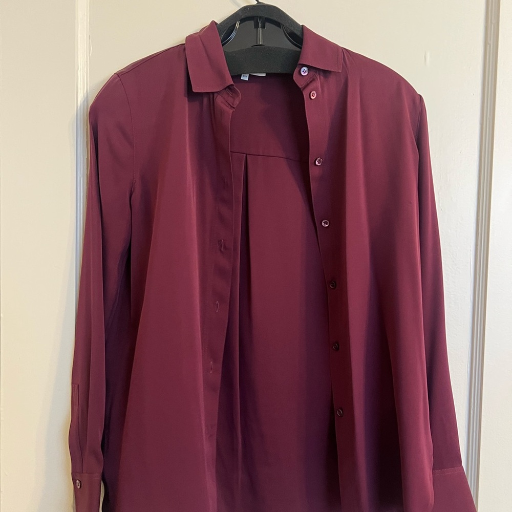 Vince Burgundy Blouse